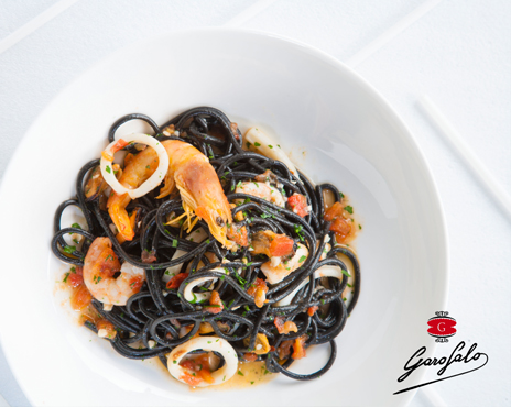 Spaguetti nero di seppia Garofalo al frutti di mare