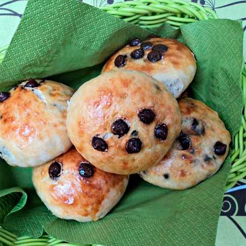 Receta de bollitos con chips de chocolate