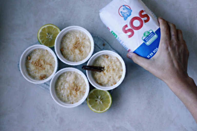 Arroz con leche y turrón