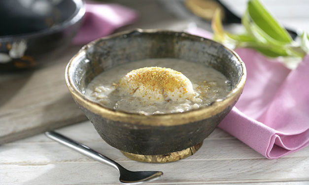 Arroz de chufa con helado de canela