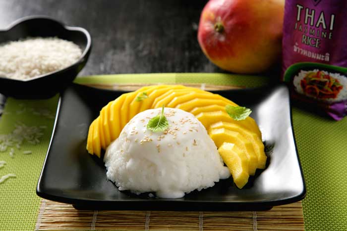 Arroz thai con mango