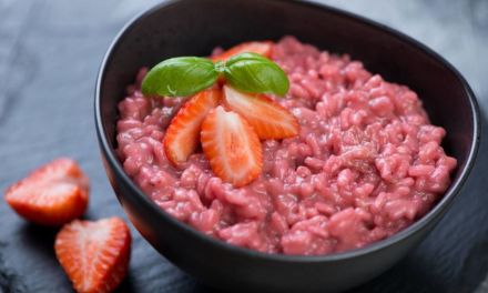 Risotto de fresas y cava