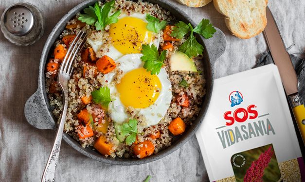 Quinoa con verduras y huevo