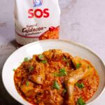 Arroz meloso con conejo y salsa de romesco